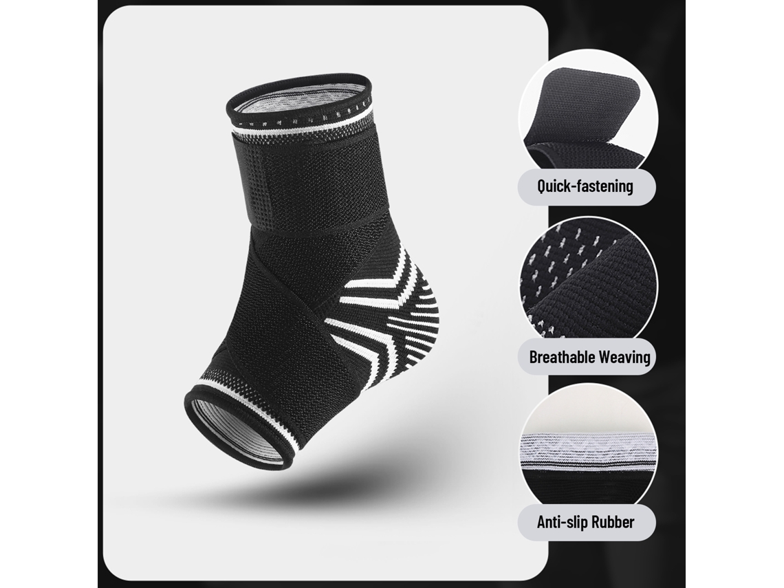 Tobillera Ajustable Con Correa Elástica Para Mayor Protección En Baloncesto Y Ciclismo.