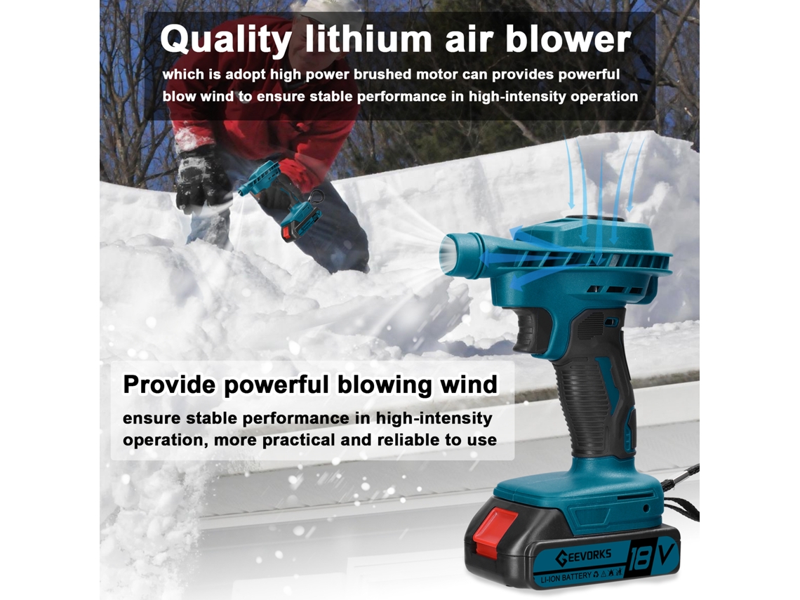 Soplador Eléctrico De Alta Potencia Con Motor De Escobillas Para Limpiar Polvo, Nieve Y Hojas.