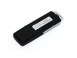 Grabadora de voz digital USB mini de 16 GB Yizhood (negra)