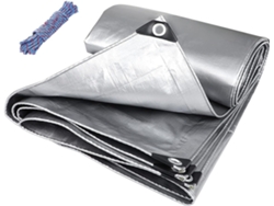 Lona Impermeable Plateada, 8 X 12 M, Lona Para Piscina, Con Ojales, Cubierta