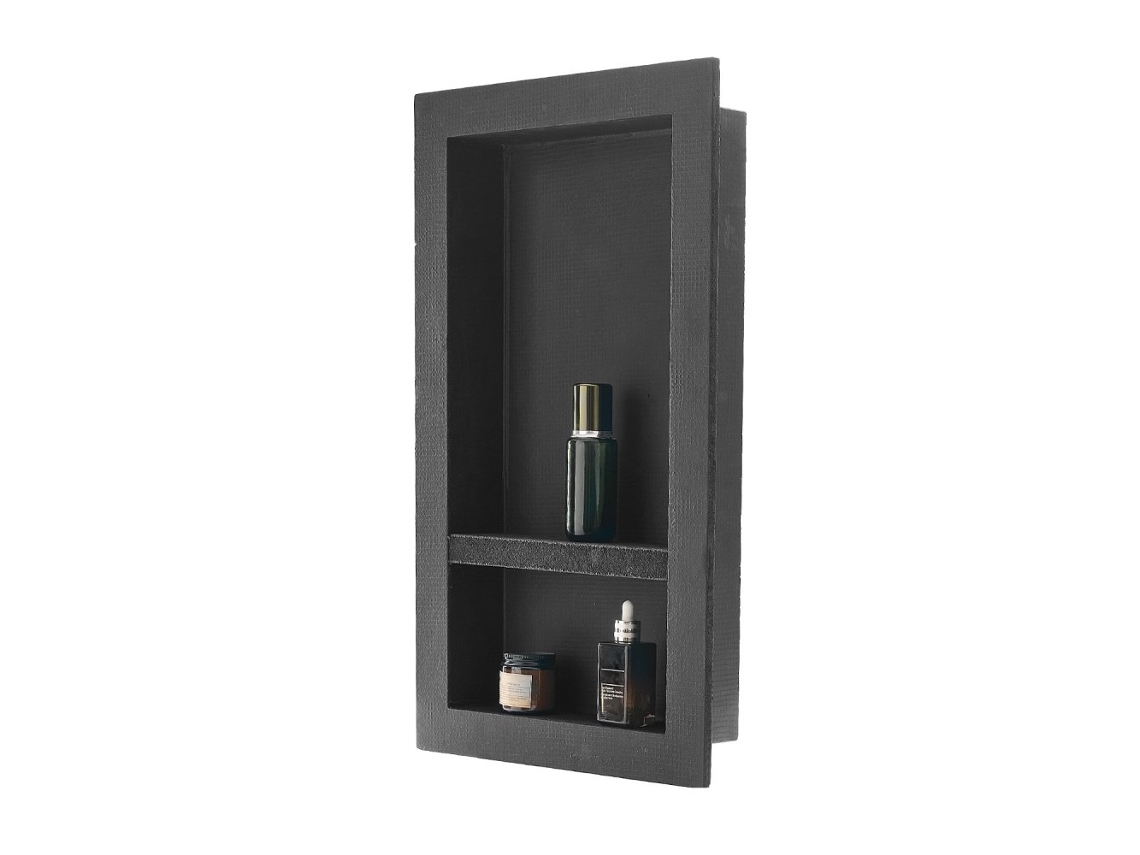 Conjunto de nicho de pared impermeable y repisa de ducha 10x40x71cm Tekmaquinas
