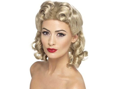 Peluca DISFRAZZES Rubia Larga Con Bucles Pin Up Años 40 (Talla: Talla Universal)