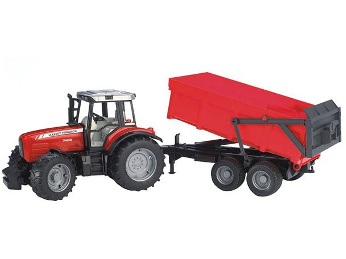 Tractor de Jugar BRUDER Massey Ferguson 7480 con acoplado (Edad Mínima: 3 - Transportes)