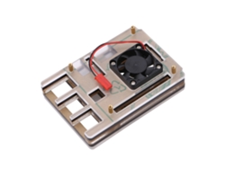 Enfriador de ventilador de cápsula acrílica de 6 capas para Raspberry Pi 3 Modelo B, luz dorada