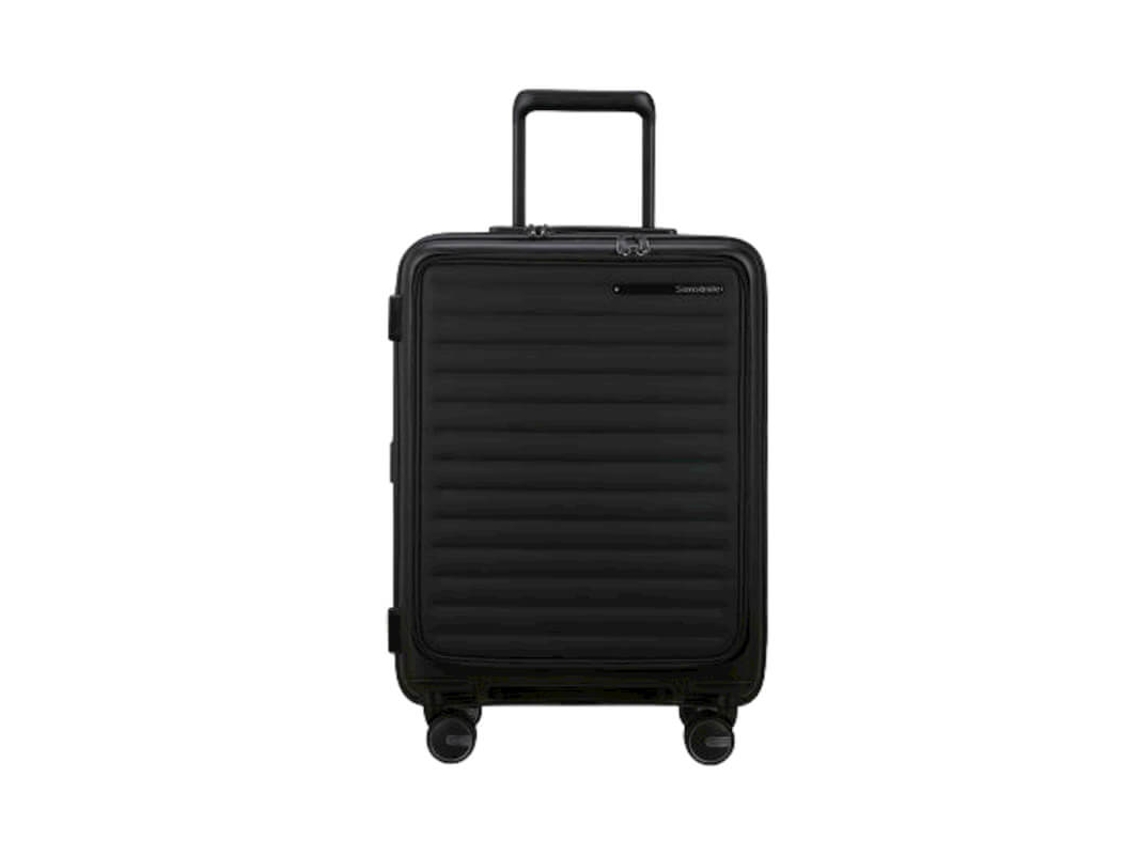 Maleta de Cabina Exp. Acceso Frontal SAMSONITE Restackd 55Cm 4 Ruedas Negro