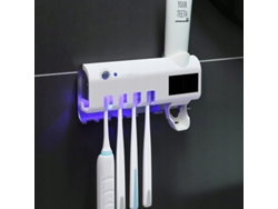 Soporte Para Cepillos De Dientes Con Esterilizador Uv Y Dispensador De Pasta Dental.