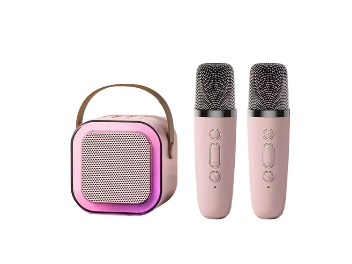 Máquina De Karaoke Para Niños Máquina De Karaoke Infantil Para Niñas Con 2 Micrófonos Sin Hilo Mini Altavoz Bluetooth Portátil Máq Yemaesre