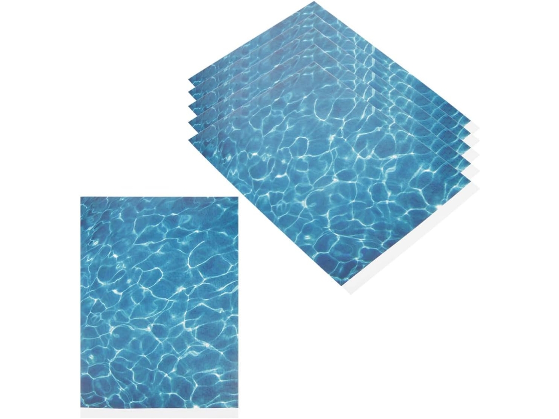 Pegatinas Pared Paquete 6 Láminas Escena Océano Plástico Adhesivo Fácil Aplicación Decoración Moderna Elegante