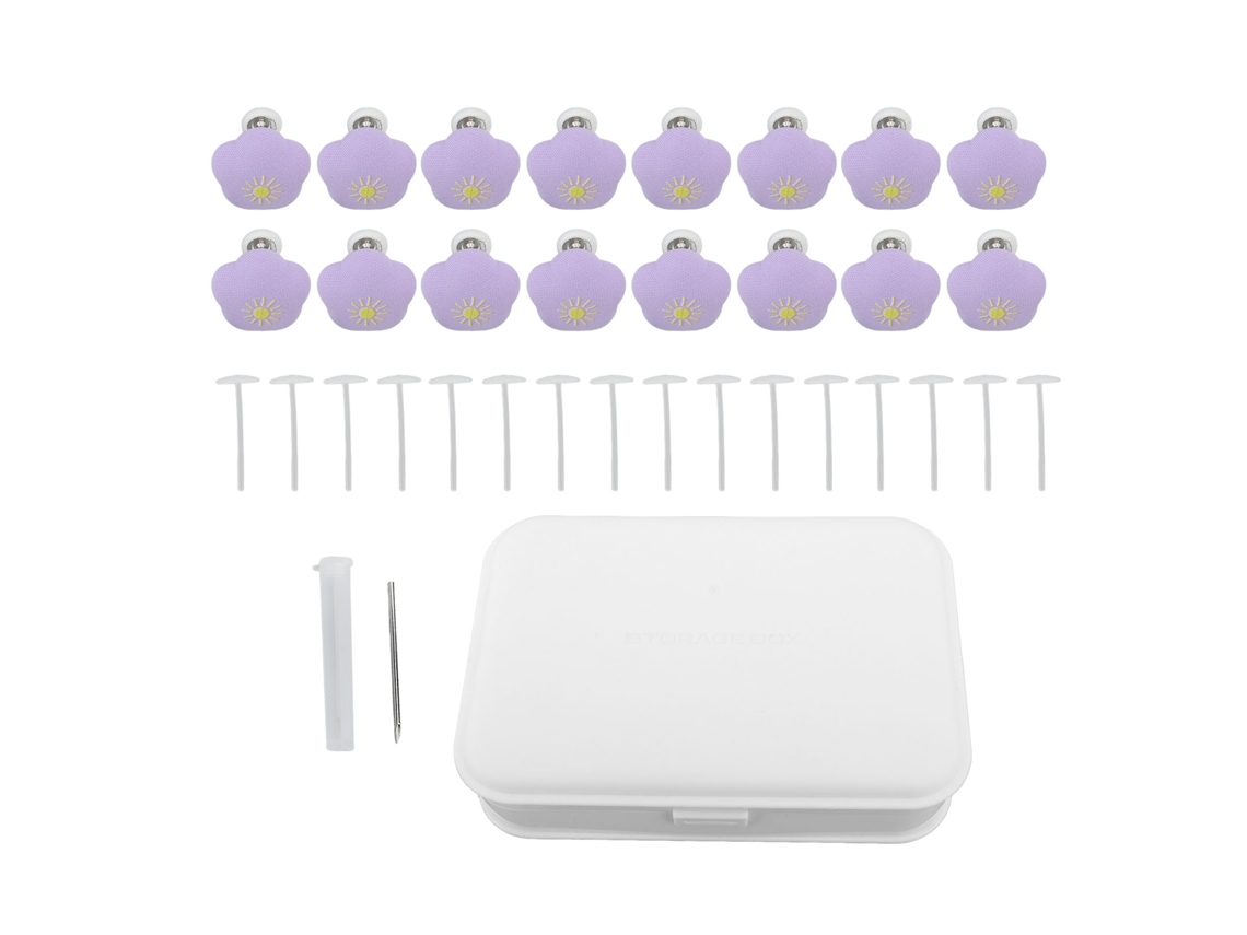 2026 Store-16 Piezas Broches Para Funda De Edredón Florales Desmontables Antideslizantes Pinzas Para Manta Moradas