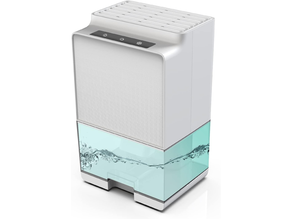 Deshumidificador Chrui con depósito de agua de 1000 ml, apagado automático y luz LED de 7 colores.