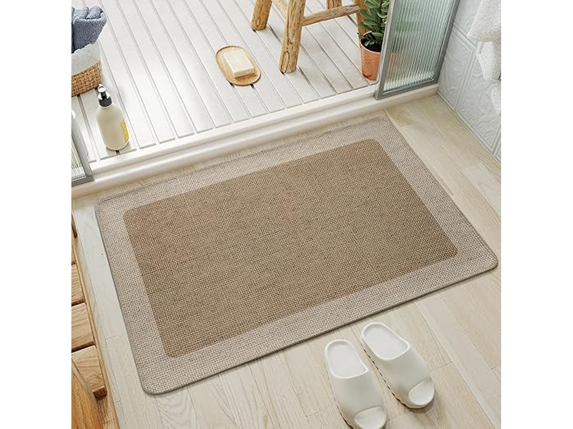 Alfombra Baño Ultrafina, Absorbente, Antideslizante, Base Goma
