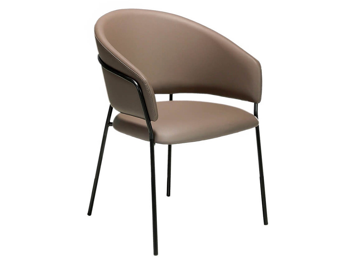 Cadeira ANGEL CERDÁ. 4088 (Preto - Aço inoxidável, Poliuretano - 57 x 61 x 81 cm)