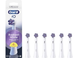 Cabezales de Recambio iO Radiant White ORAL-B (6 Unidades - Blanco)