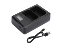 Cargador De Baterías Dual Con Indicador Lcd Para Cámara Sony Alpha 9 A9r A9s A7riii A7r3 Seivi Np Fz100