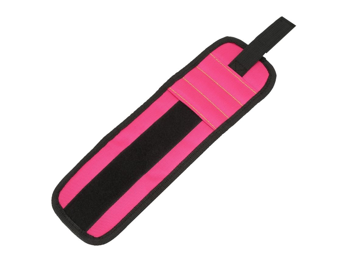 Pulsera Magnética Multifuncional Para Herramientas, Kit De Bolsa De Soporte Con 2 Imanes, Color Rosa.