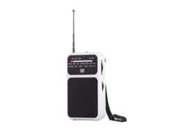 (blanco) Radio Transistor De Bolsillo, Carga Usb-c, Con Conector Para Auriculares, Viene Con Clip Y Cordón.