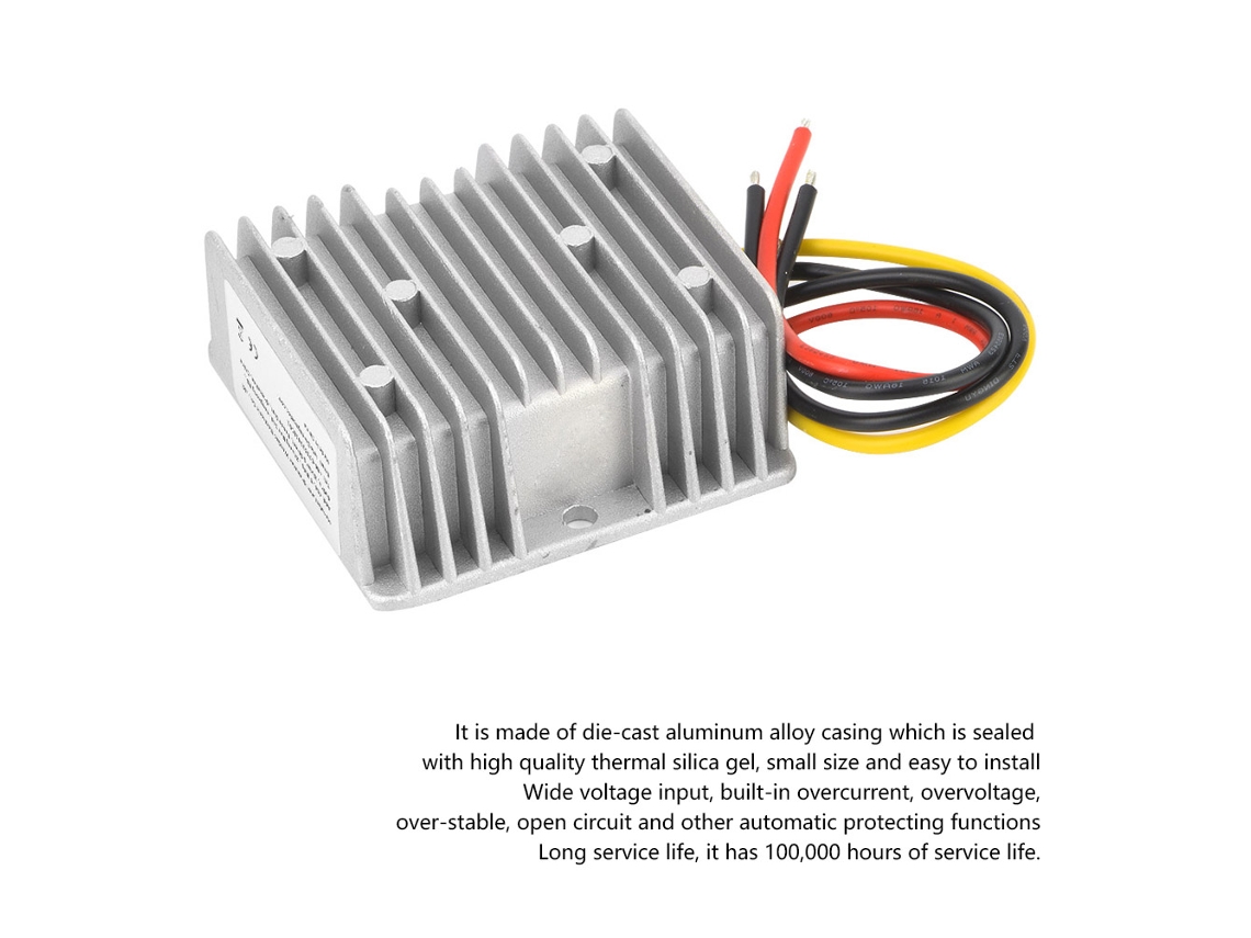 2026as-convertidor De Tensión Cc-cc 36v Para 12v Reducción De Paso Abajo 10a 120w Carcasa De Aluminio Fundido Por Die Casting