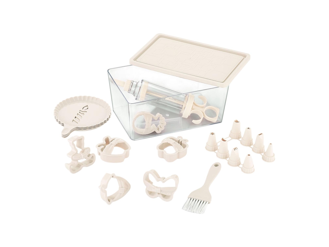 20 utensilios para hornear con caja de almacenamiento.