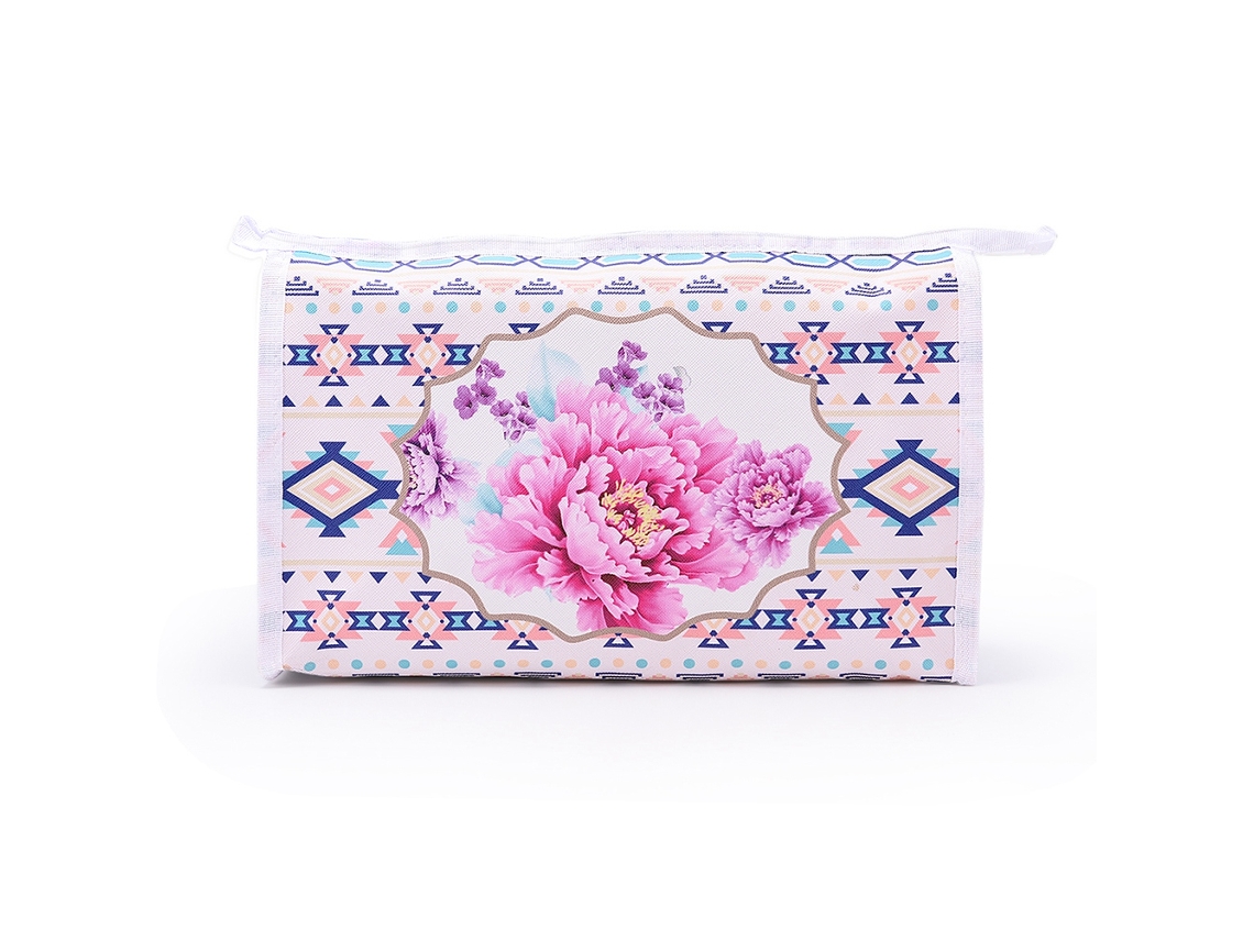 Neceser Impermeable De Gran Capacidad Para Viajes Al Aire Libre Con Diseño Floral.