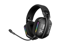 Auriculares para juegos inalámbricos/con cable/Bluetooth de 2,4 G, 3 modos, micrófono HD plegable, almohadillas suaves para los oídos, sonido envolvente para PC/PS4/PS5, color negro