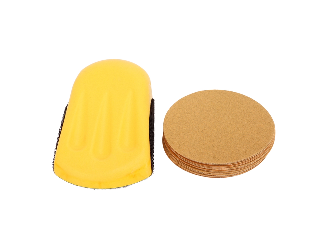 Juego De 16 Piezas De Placas De Soporte Para Ganchos De Ratón, Papel De Lija Elástico, Discos De Esponja, Almohadillas De Lijado Autoadhesivas Y Almohadillas De Lijado Manuales.