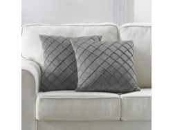 2026-41238-funda De Almohada Gris, 18x18 Pulgadas Decorativa Para Sofá Cama, Con Cremallera - Pack De 2