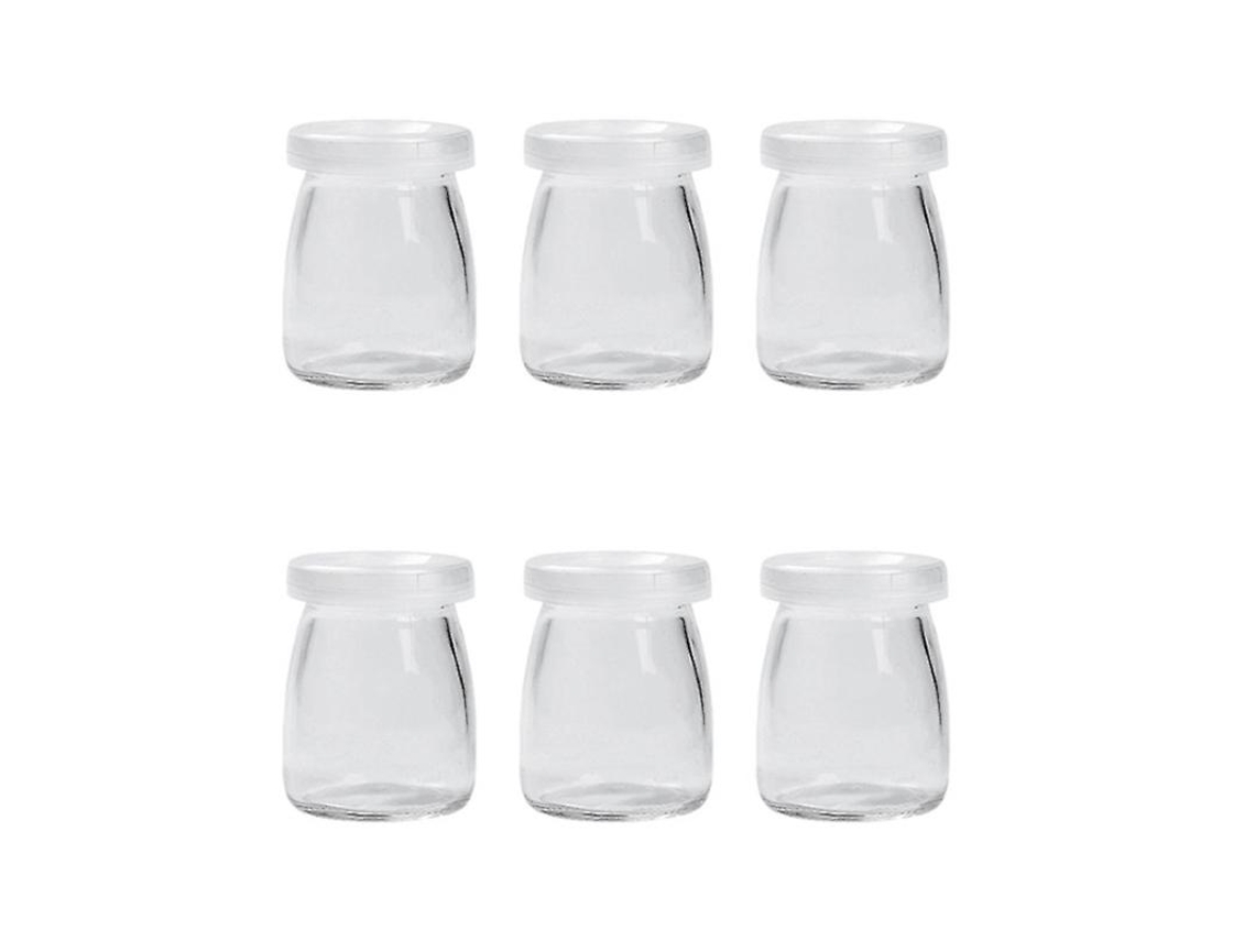 4 Tarros De Cristal Para Yogur.