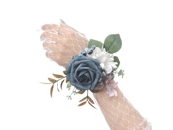 Ramillete de rosas con pulsera Boutonnière para flores de boda y accesorios de graduación NEVEANCE
