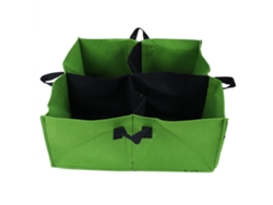 Bolsa ecológica para semilleros fabricada con tela no tejida y con 4 compartimentos.