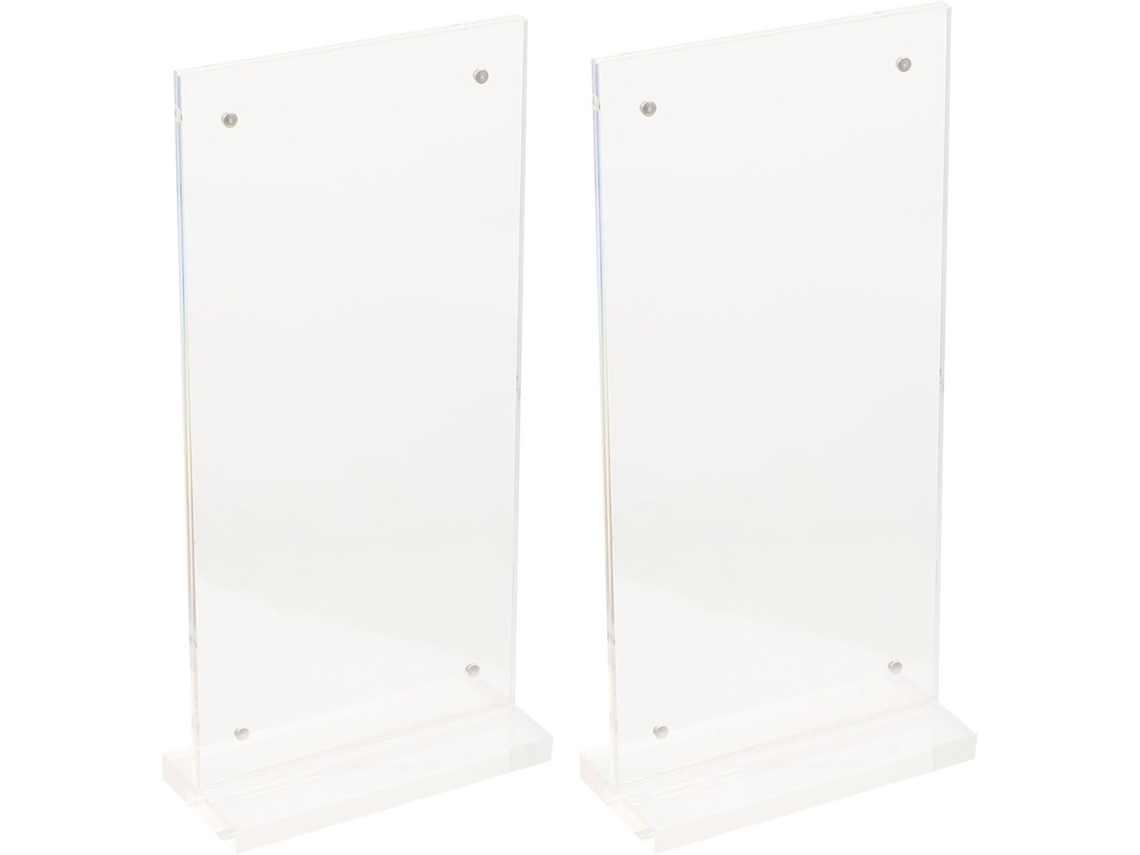Portatarjetas Magnético De Acrílico Transparente De Doble Cara, Práctico Y Funcional.