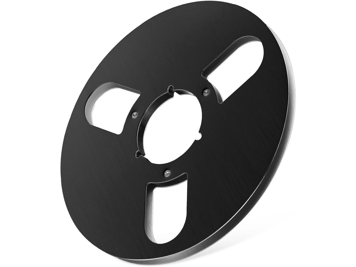 Carrete Vacío De Aleación De Aluminio Negro Para Grabación Silenciosa De Cinta, Con 3 Orificios.