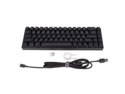 Teclado Mecánico Negro De 68 Teclas, Retroiluminación Blanca Y Tres Modos Para Windows, Harmonyos, Android E Ios. Interruptores Negros.