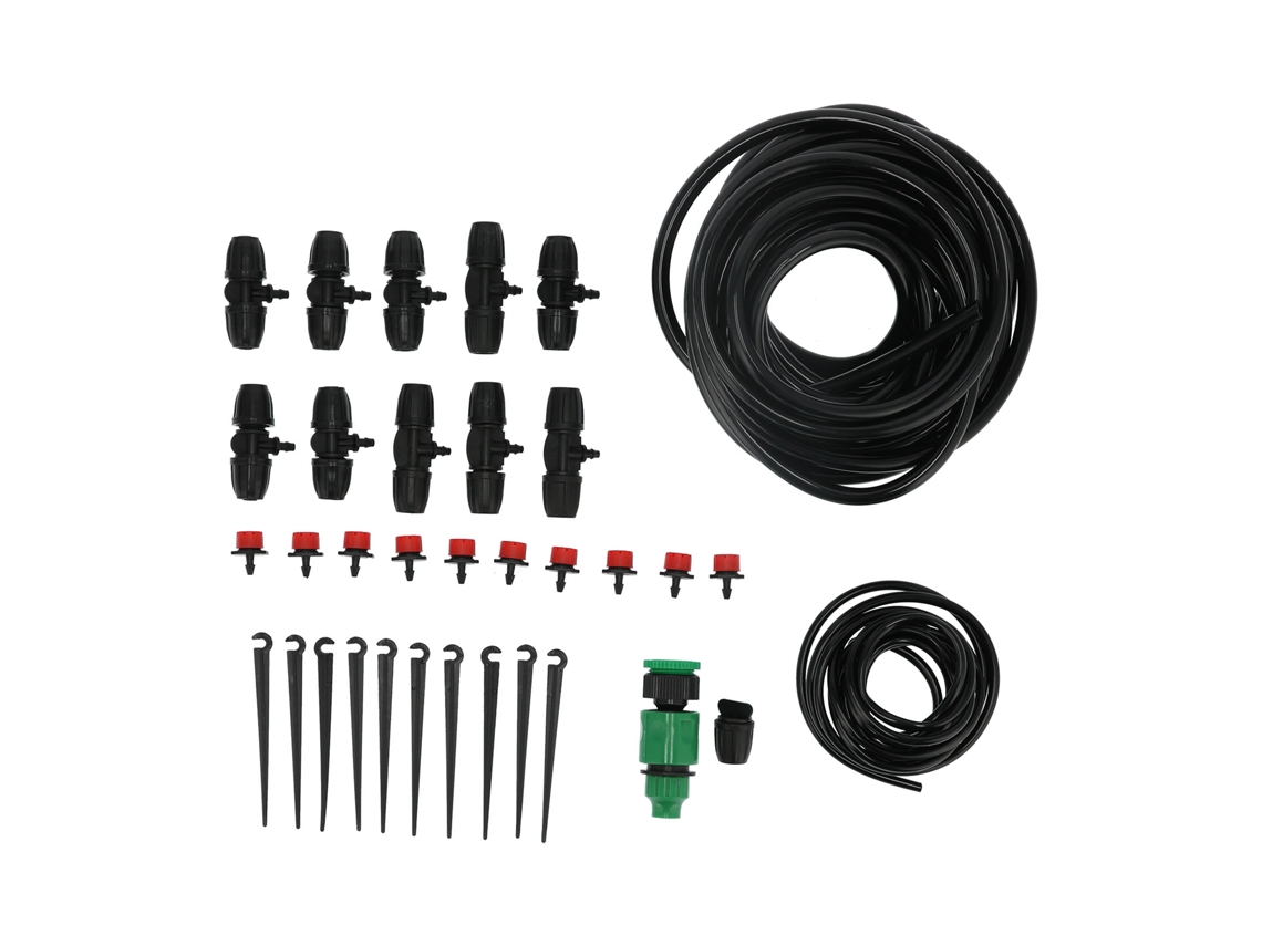 Kit de riego por goteo ajustable para jardín 8/11 de 10 m