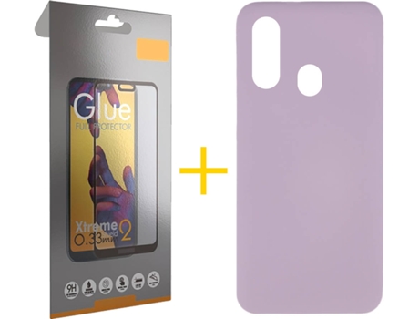Carcasa + Protector de Pantalla Samsung A20e SKYHE Full Morado