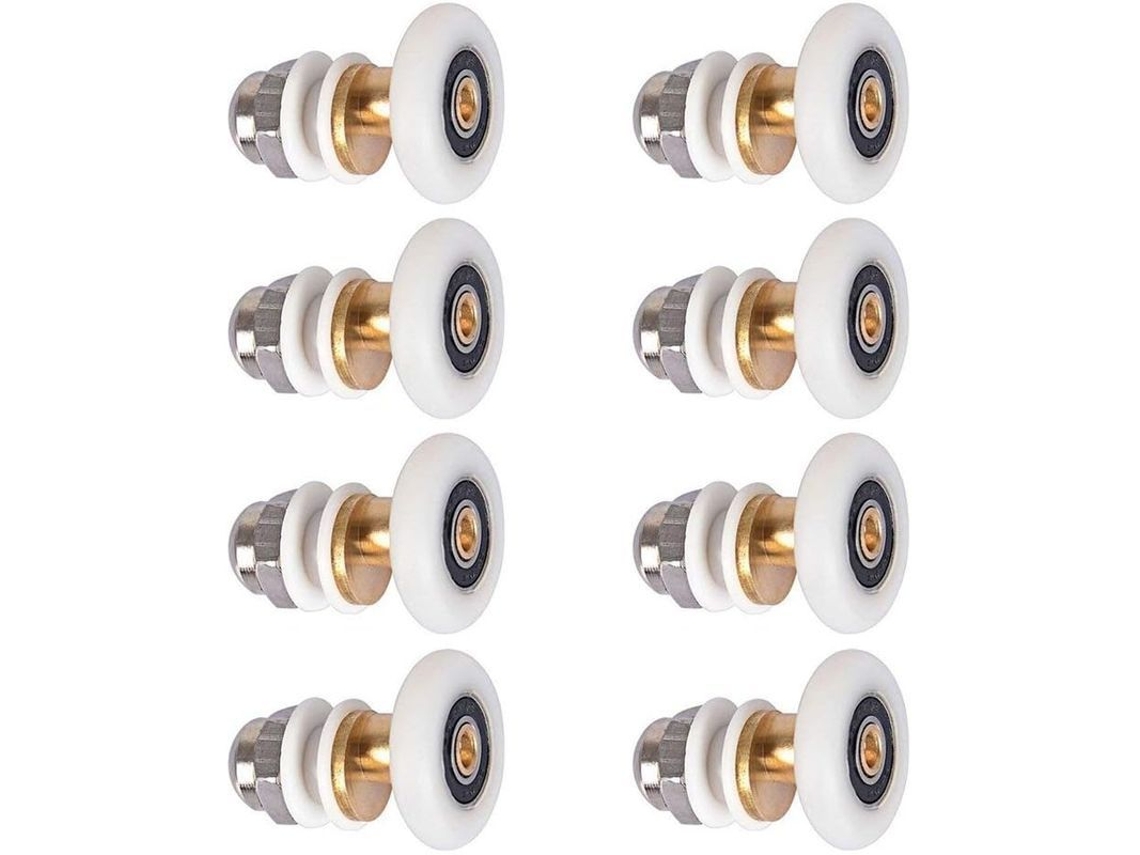 2026rebe-ruedas Para Puerta De Ducha 23mm, 8pcs, Compatibles Con Puertas Deslizantes Y Curvas, Diametro 23mm