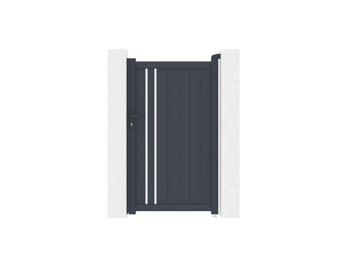 Puerta peatonal de aluminio 1m giona H.180cm