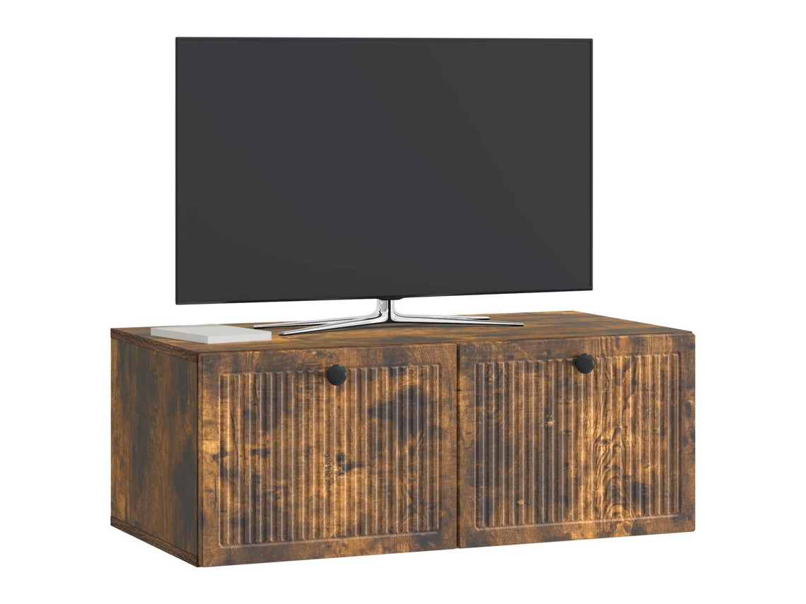 Maison Exclusive - Mueble Para Tv De Pared Roble Ahumado 78,5 X 41 X 30 Cm
