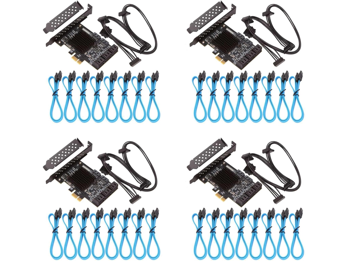Tarjeta Pcie 4x De 8 Puertos, 3.0 6 Gbps, Controlador De Expansión Para Periféricos Compatibles.