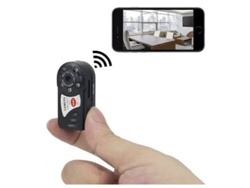 Mini cámara espía HD Wifi, visión nocturna por infrarrojos, compatible con iPhone/Android Yizhood (negra)