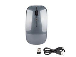 Ratón Inalámbrico 2.4g, Modo Dual, Led, Transpirable, Batería Recargable De 500 Mah, Dpi Ajustable, Para Uso De Oficina, Gris.