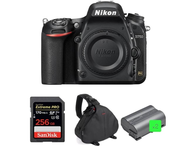 Kit Cámara Réflex NIKON D750+ 256GB + 2 EN-EL15b