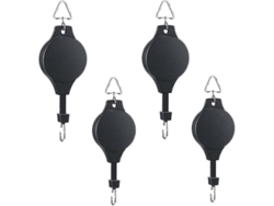 Fasst-4 Poleas De Planta Retractables Gancho Ajustable Para Macetas Colgantes Jardín Canastas Y Comederos De Aves