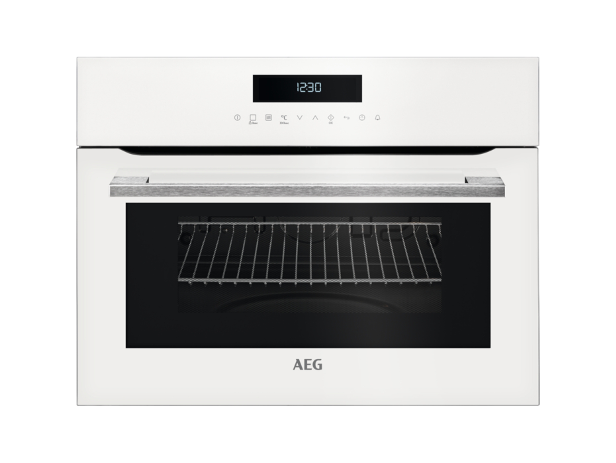 Horno Microondas Compacto aeg kmk721000w cristal blanco columna 60cm altura 45cm grill 1900 1000 46 litros 46l kmk721000 59.4 1900w