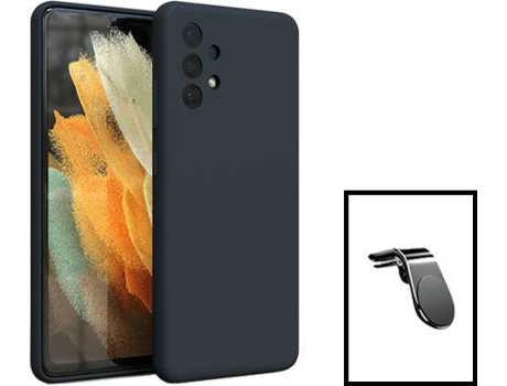 Kit Carcasa + Soporte Samsung Galaxy A13 PHONECARE Negro
