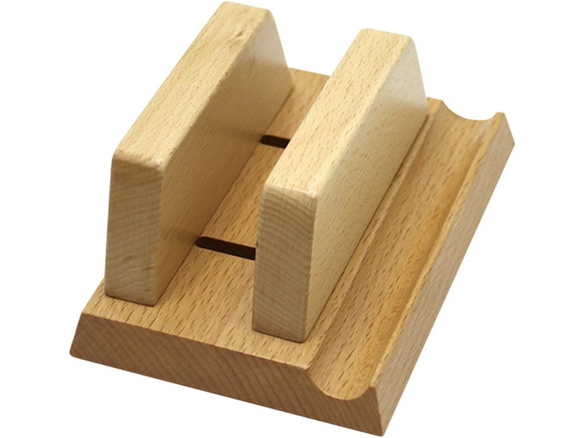 Soporte Vertical De Escritorio En Madera De Haya Natural Con Sistema De Liberación Rápida Para