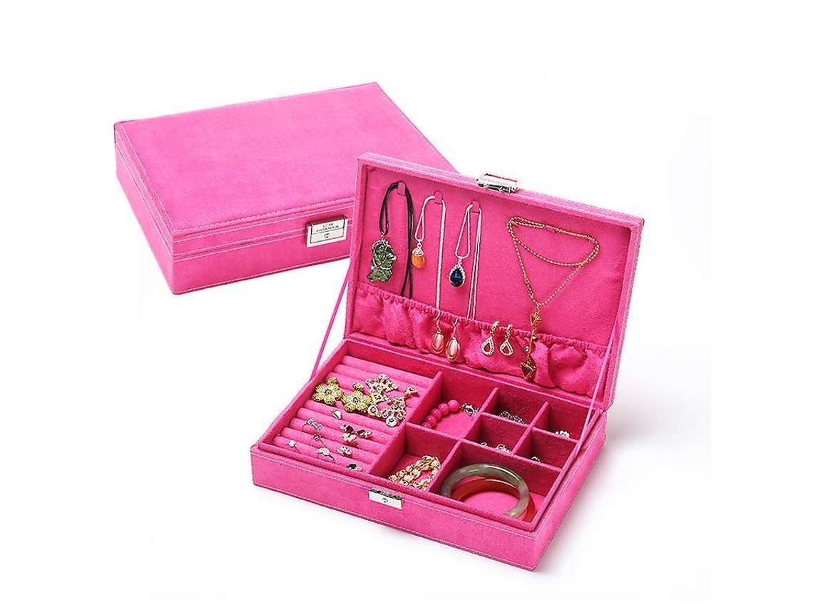 2026-caja De Almacenamiento De Joyería De Terciopelo Con Gran Capacidad Para Anillos Colgantes Y Brazaletes