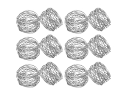2026-anillos Para Servilletas Redondos De Plata Hechos A Mano, Juego De 12 Para Mesa De Comedor Y Eventos