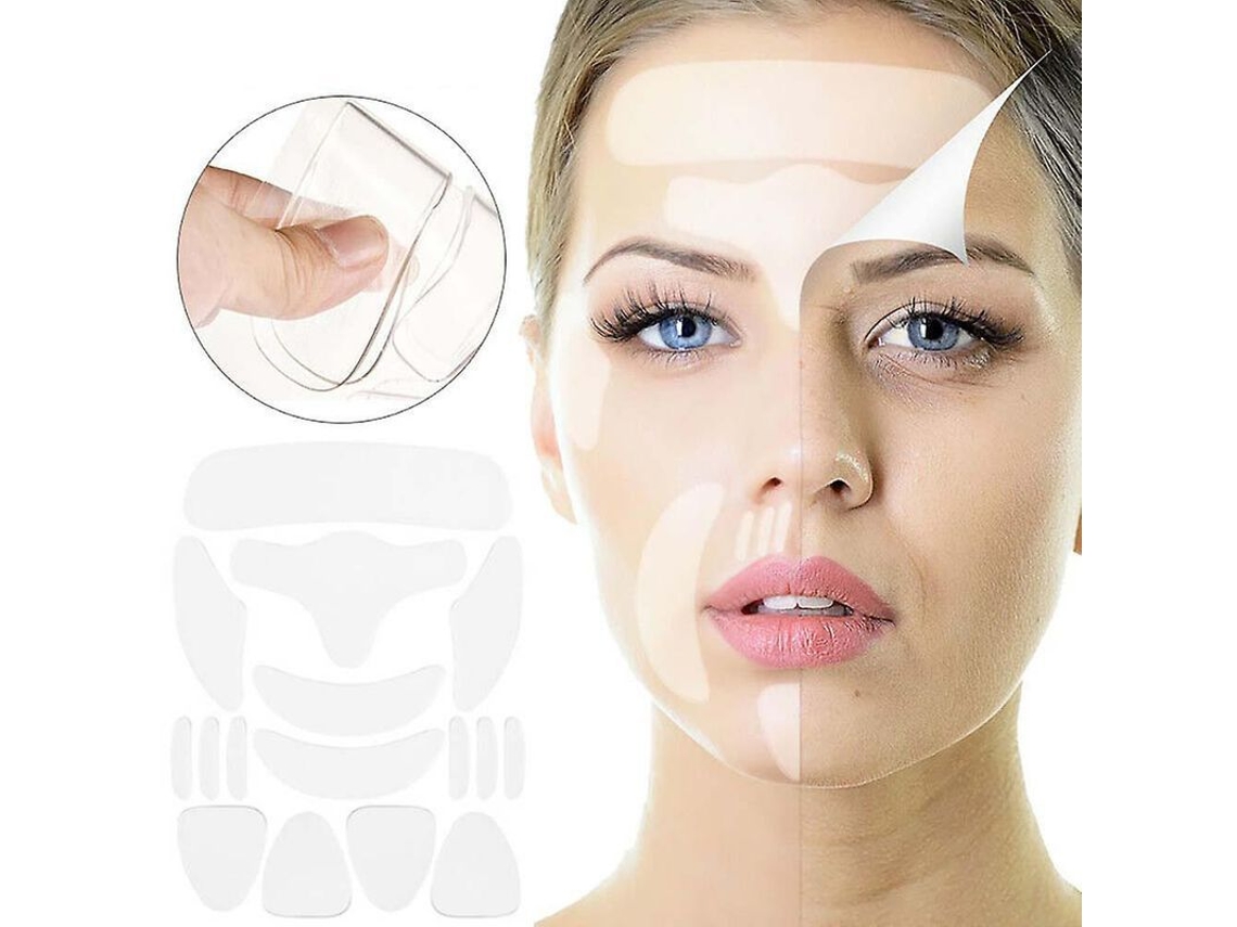 16 Protectores De Silicona Reutilizables Antiarrugas Para Rostro, Frente, Cuello Y Ojos Qy