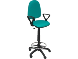 Silla de Escritorio Alta PIQUERAS Y CRESPO Ayna Verde Marino (Brazos fijos - Tejido)