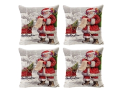 4 fundas de cojines navideños de lino, árbol de Navidad, muñeco de nieve, decoración navideña TRUYUETY